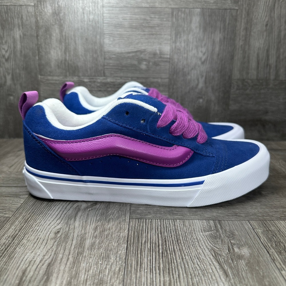 Vans Knu Skool Sneakers Women 7 Blue Purple Suede Chunky Skate Shoes NEW